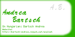 andrea bartsch business card
